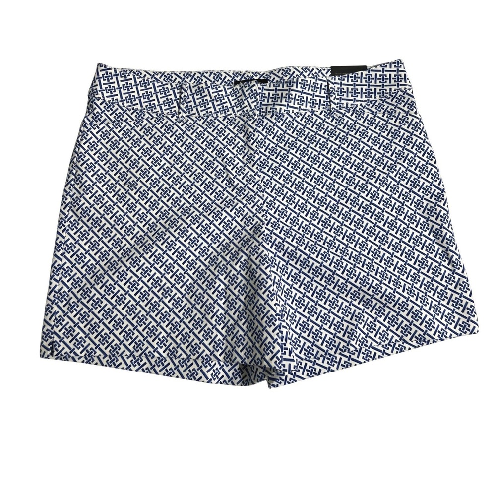 NWT The Limited Tailored Chino Short Royal Tiles Print Blue & White Shorts‎ 14